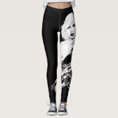Een geweldig meisje met een badas - B&W Leggings (Voorkant)
