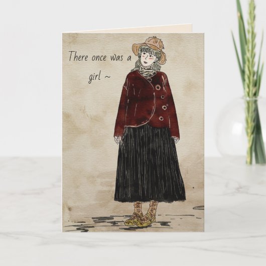 EEN GEWELDIG MEISJE - VERJAARDAG KAART (Voorkant)