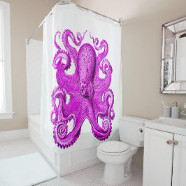 Een geweldig Octopus paars/roze Douchegordijn