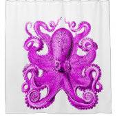 Een geweldig Octopus paars/roze Douchegordijn (Voorkant)