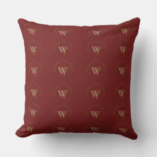 een geweldig patroon van monogrammen . gepersonali buitenkussen