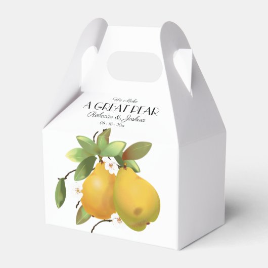 Een geweldig perzikhuwelijksgeschenk bedankdoosjes (Voorkant Zijde)