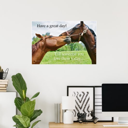 Een geweldig Poster met paarden (Thuiskantoor)
