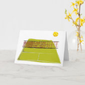 Een geweldig tennisbaan ontwerp. Wat leuk Kaart (Gele Bloem)