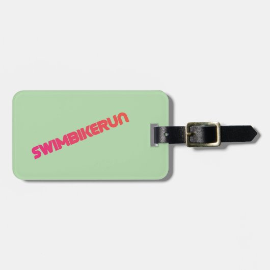 Een geweldig Triathlon cadeau voor je vriend of fa Bagagelabel (Voorkant horizontaal)