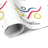 Een geweldig Triathlon cadeau voor je vriend of fa Cadeaupapier (Rol Hoek)