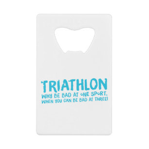 Een geweldig Triathlon cadeau voor je vriend of fa Creditkaart Flessenopener