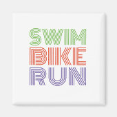 Een geweldig Triathlon cadeau voor je vriend of fa Magneet (Voorkant)