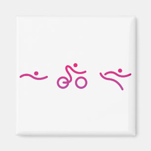 Een geweldig Triathlon cadeau voor je vriend of fa Magneet