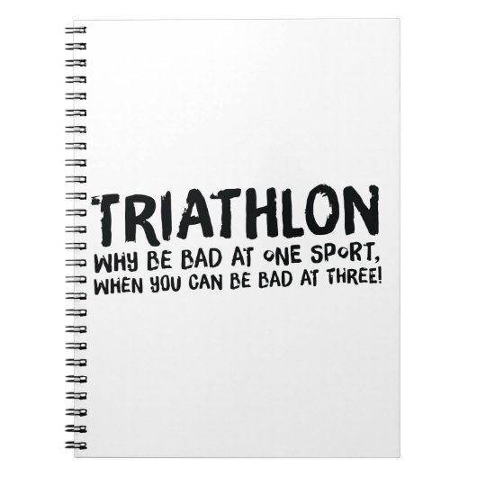 Een geweldig Triathlon cadeau voor je vriend of fa Notitieboek (Voorkant)