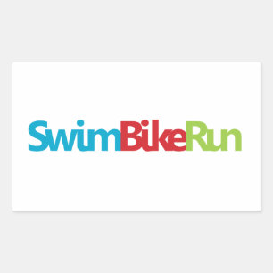 Een geweldig Triathlon cadeau voor je vriend of fa Rechthoekige Sticker
