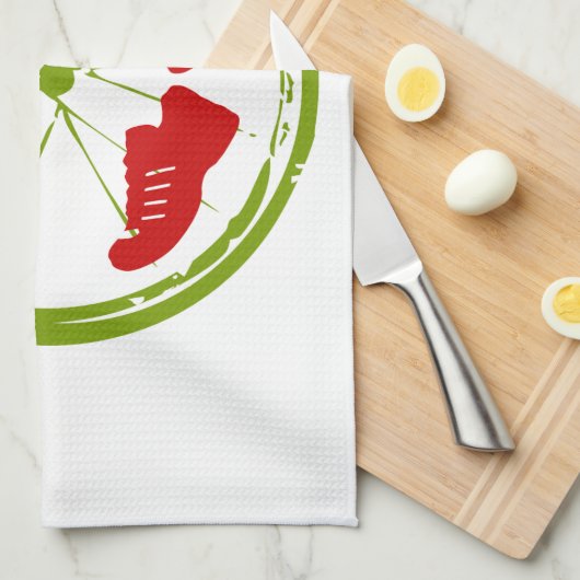 Een geweldig Triathlon cadeau voor je vriend of fa Theedoek (Quarter Fold)