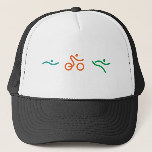 Een geweldig Triathlon cadeau voor je vriend of fa Trucker Pet (Voorkant)