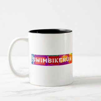 Een geweldig Triathlon cadeau voor je vriend of fa Tweekleurige Koffiemok
