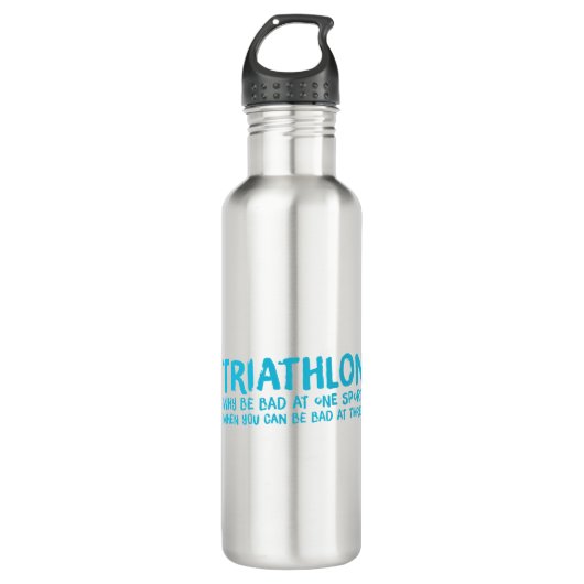 Een geweldig Triathlon cadeau voor je vriend of fa Waterfles (Voorkant)