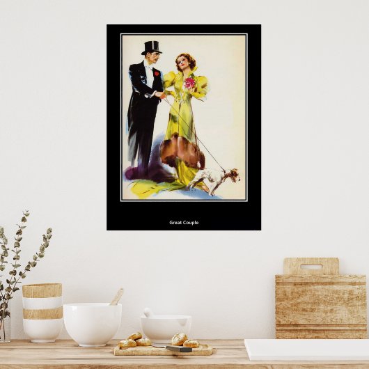 Een geweldig uitziend paar  Retro-Poster Poster (Keuken)