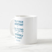 Een geweldige assistent met een naam koffiemok (Voorkant links)