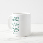 Een geweldige assistent met een naam koffiemok (Voorkant links)