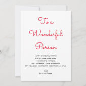 Een geweldige Big Get Snel Black Typografie Illeri Bedankkaart (Achterkant)