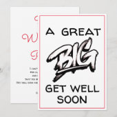 Een geweldige Big Get Snel Black Typografie Illeri Bedankkaart (Voorkant / Achterkant)