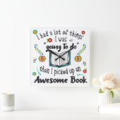 Een Geweldige boekenklok Vierkante Klok (Huis)