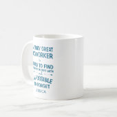 Een geweldige collega met naam koffiemok (Voorkant links)