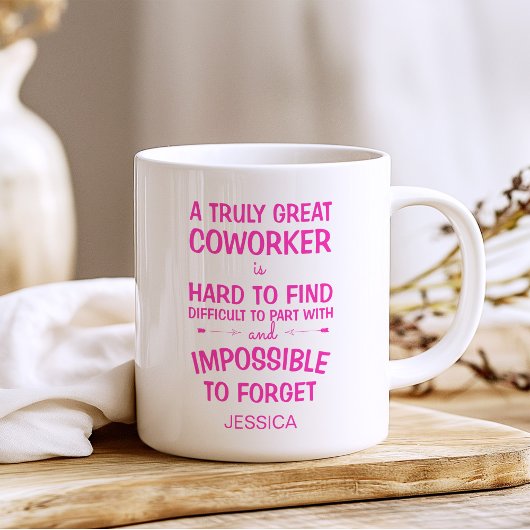 Een geweldige collega met naam koffiemok