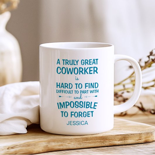 Een geweldige collega met naam koffiemok