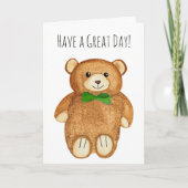 "Een geweldige dag!" Beer Hug Kaart (Voorkant)