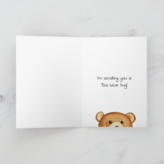 "Een geweldige dag!" Beer Hug Kaart (Binnen)