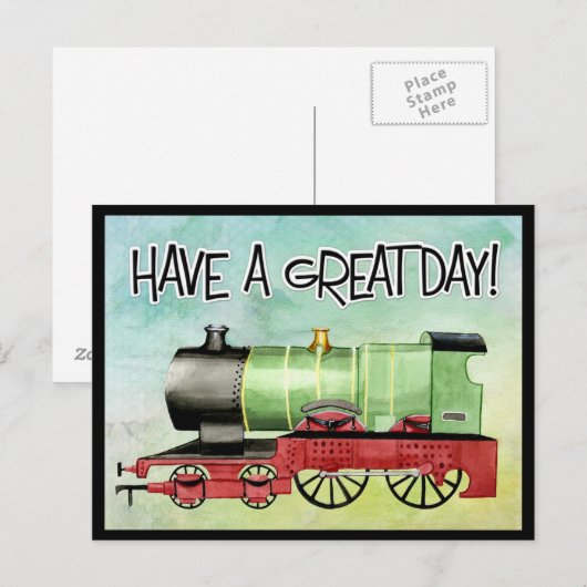 Een geweldige dag briefkaart (Voorkant / Achterkant)