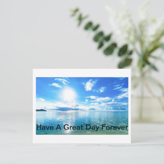 een geweldige dag briefkaart (Staand voorkant)