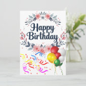 Een geweldige dag en verjaardagsfeestje (Staand voorkant)