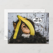 "Een geweldige dag!" Gotta Love thisHappy Chimp Briefkaart (Voorkant / Achterkant)