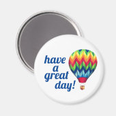 "Een geweldige dag!" Heet luchtballonmagneton Magneet (Voorkant / Achterkant)