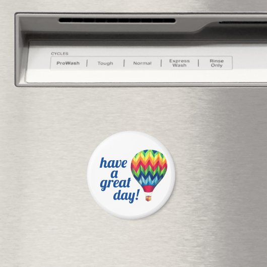 "Een geweldige dag!" Heet luchtballonmagneton Magneet (Insitu (Vaatwasser))