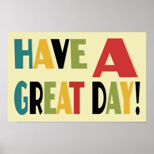 Een geweldige dag Inspirerend Poster (Voorkant)