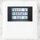 Een geweldige dag rechthoekige sticker (Tas)
