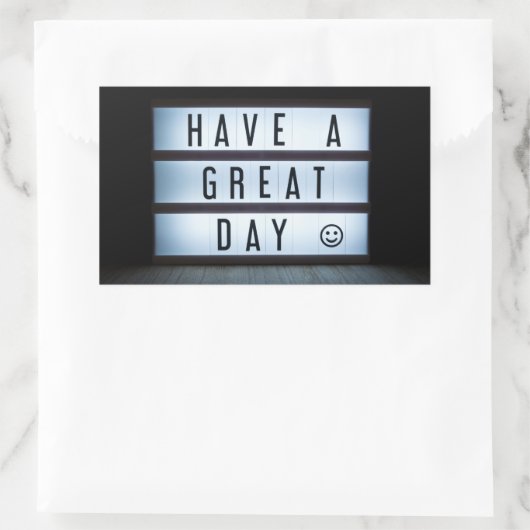 Een geweldige dag rechthoekige sticker (Tas)
