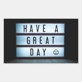 Een geweldige dag rechthoekige sticker (Voorkant)