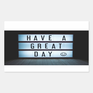 Een geweldige dag rechthoekige sticker