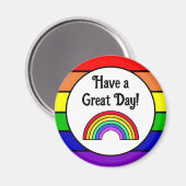 Een geweldige dag | regenboog magneet (Voorkant / Achterkant)