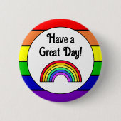 Een geweldige dag | regenboog ronde button 5,7 cm (Voorkant)