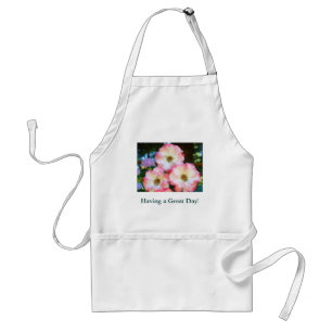 Een geweldige dag! schort Roze Witte Roos Bloemen