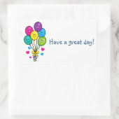 Een geweldige dag ticker met ballonnen rechthoekige sticker (Tas)