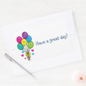 Een geweldige dag ticker met ballonnen rechthoekige sticker (Envelop)
