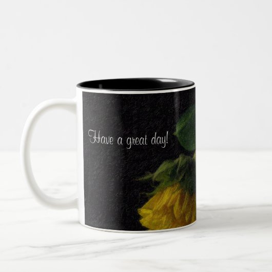 Een geweldige dag! tweekleurige koffiemok (Links)