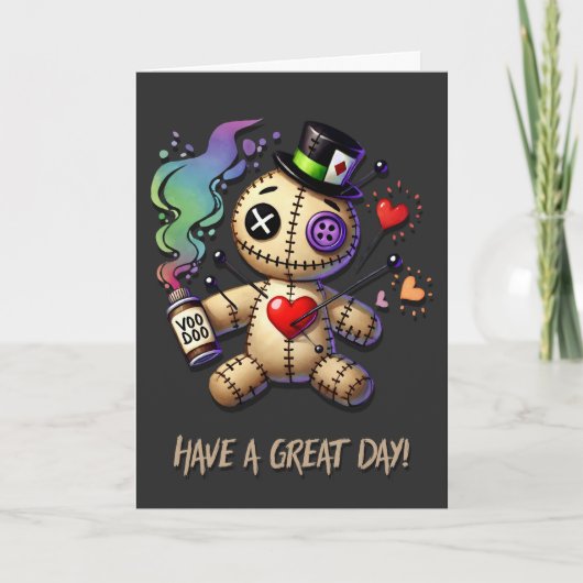 Een geweldige dag Voodoo Doll Greeting Kaart (Voorkant)