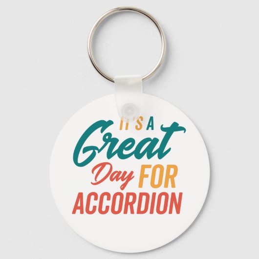 Een geweldige dag voor accordeon sleutelhanger (Voorkant)