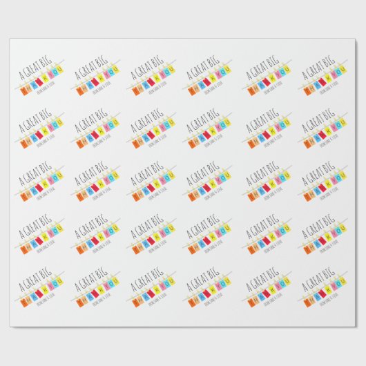 Een geweldige dank, Cute Bright Bunting - Cadeaupapier (Vlak)